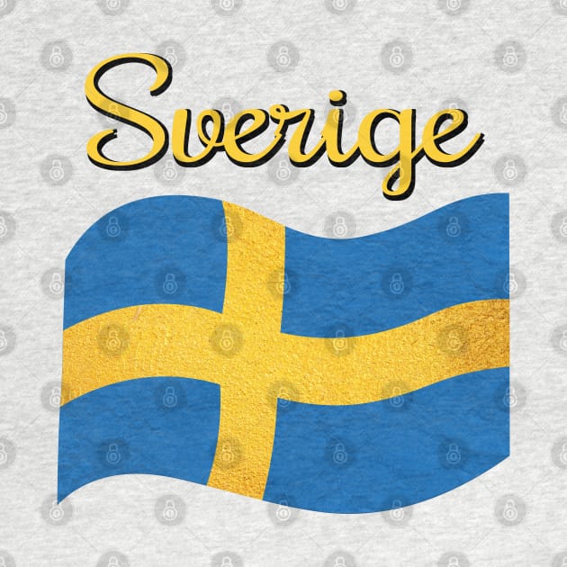 The flag of Sweden Sverige by Purrfect